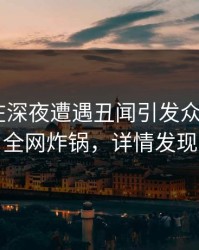 神秘人在深夜遭遇丑闻引发众怒，17c全网炸锅，详情发现