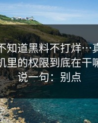 你可能不知道黑料不打烊…真正靠的是你手机里的权限到底在干嘛…我只说一句：别点