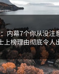 17C盘点：内幕7个你从没注意的细节，业内人士上榜理由彻底令人出乎意料
